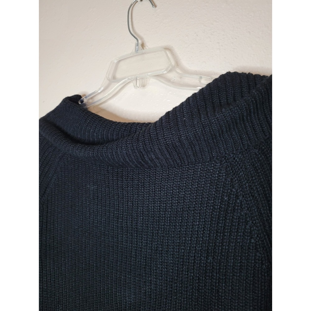 Ambiance‎ Apparel 100% Acrylic Black Sweater Folded Wide Neck Long Sleeve Sz S - Picture 5 of 16